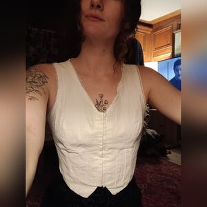 Corset Linen Vest Top